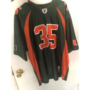 Vintage University of Miami football jersey